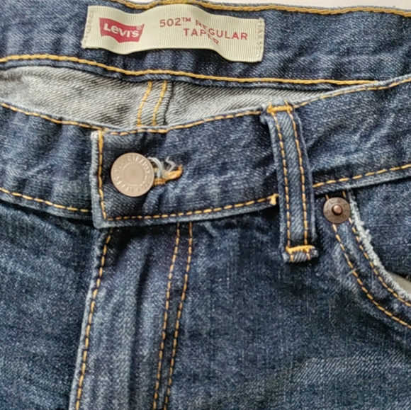 🎁 Mens Levis 502 Regular Taper Jeans Denim Distressed ripped Jeans size 29 X 29 - Picture 8 of 15